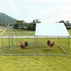 13-ft x 10-ft Metal Wire Mesh Chicken Coop Run Pen Outdoor with Waterproof Cover