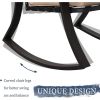 3-Piece Outdoor Patio Furniture Table Rocking Chairs Set with Cushions