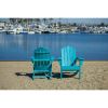 All Weather Recycled  Poly Plastic Outdoor Patio Adirondack Chairs - Set of 2