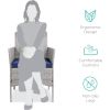 3-Piece Grey PE Wicker Outdoor Patio Furniture Dining Set with enterCushions